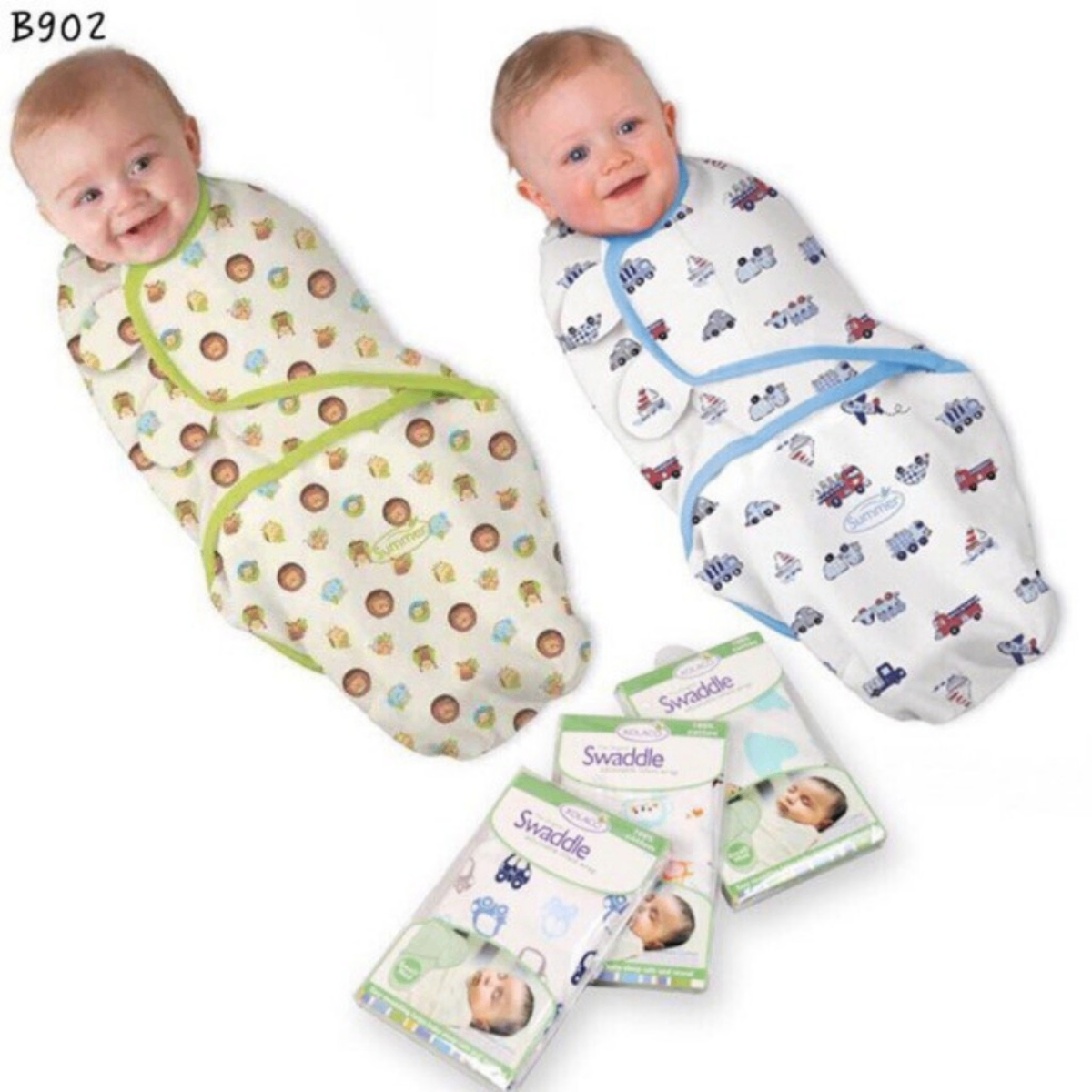 Ủ kén sơ sinh 100% cotton Swaddle Me Summer cho bé