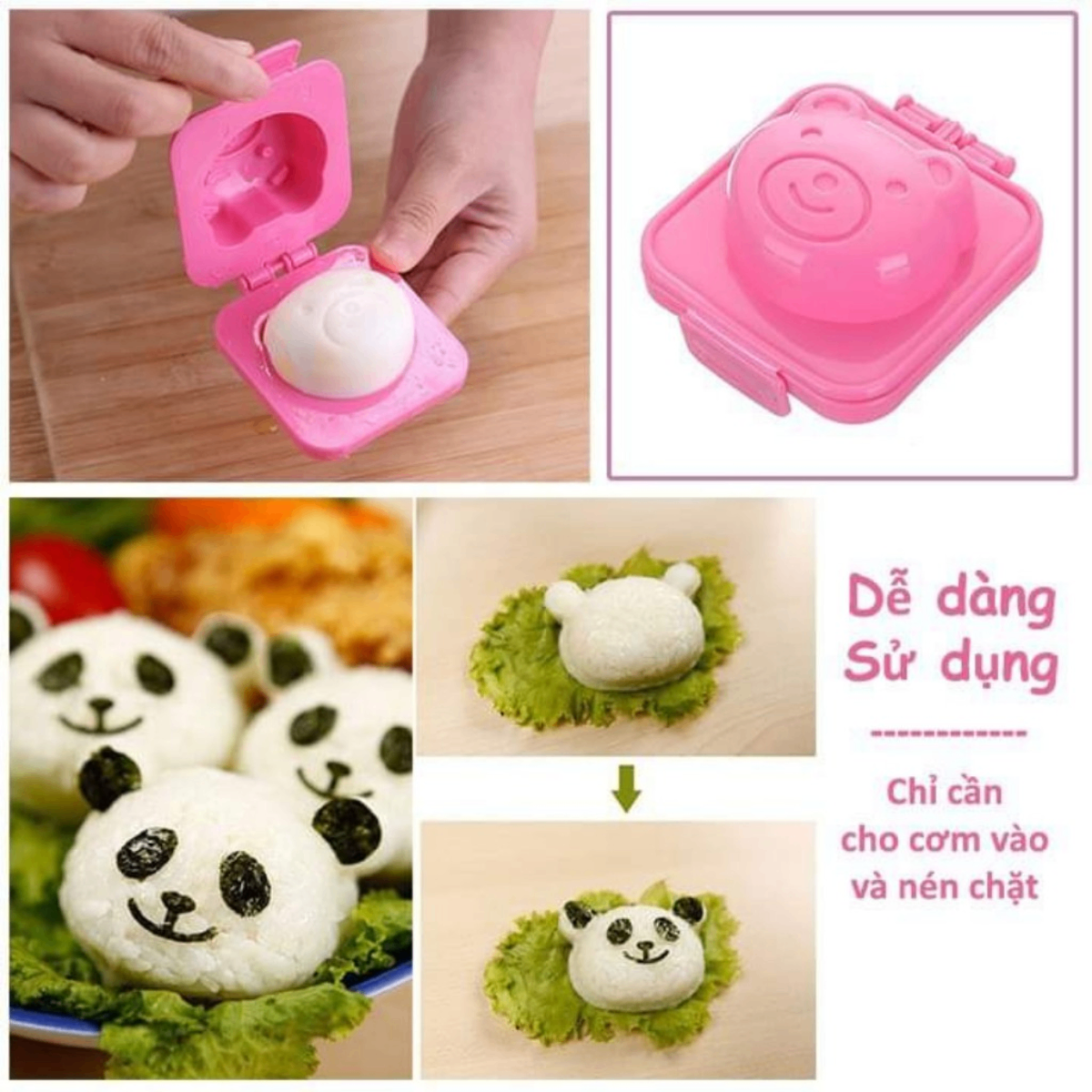 Set 6 chiếc Khuôn làm cơm Bento, làm bánh, tạo hình trứng cho bé