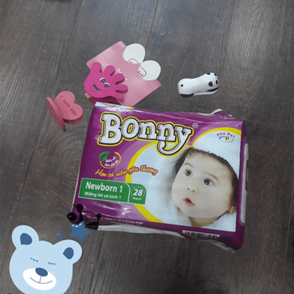 Miếng Lót Sơ Sinh Bonny NB1 ( gói 28 miếng )