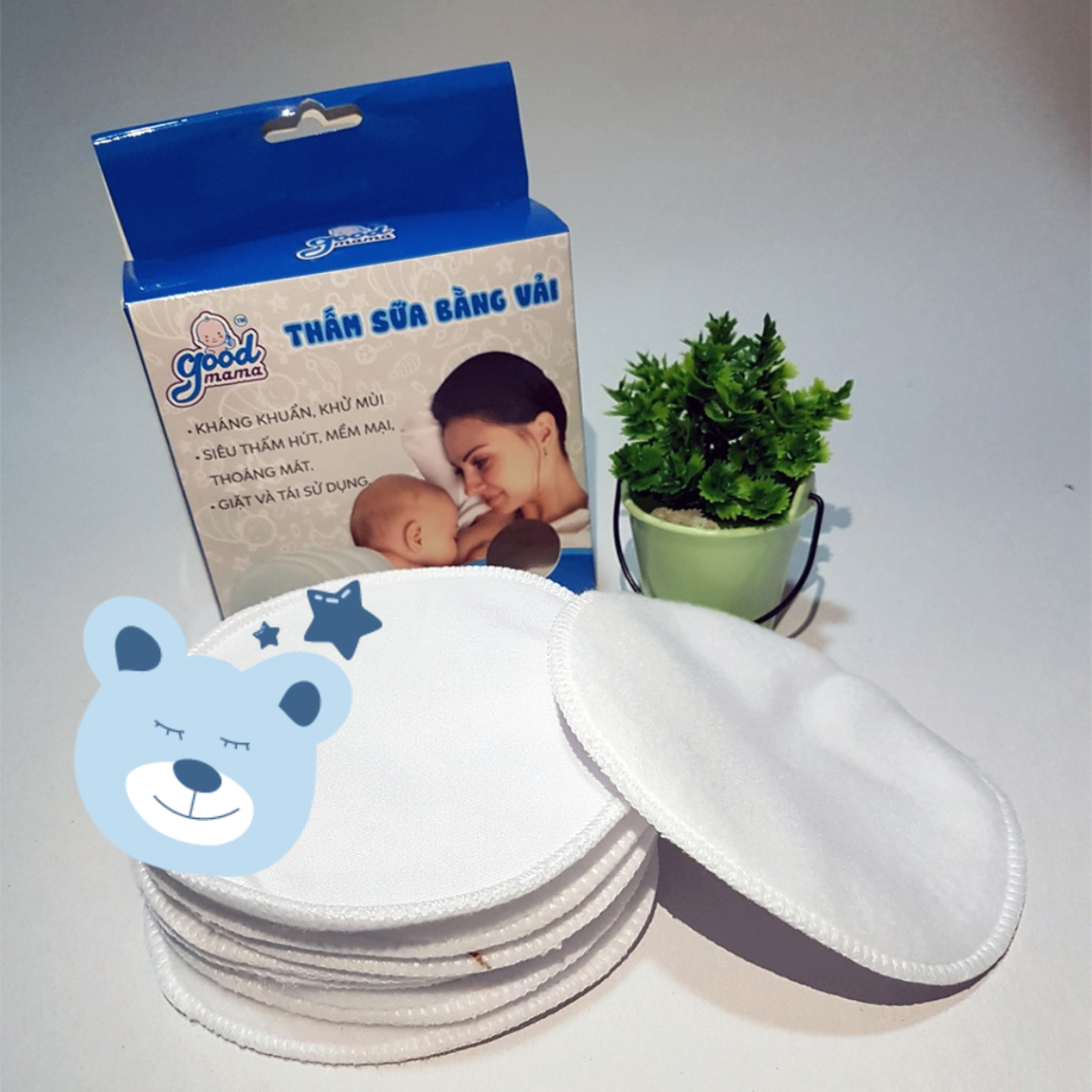 Miếng lót thấm sữa vải Good Mama (8 miếng)