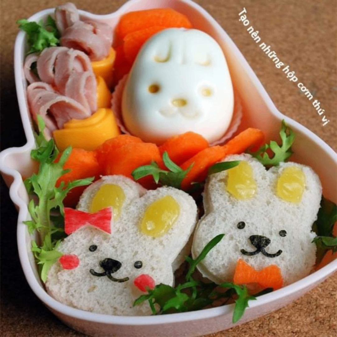 Set 6 chiếc Khuôn làm cơm Bento, làm bánh, tạo hình trứng cho bé