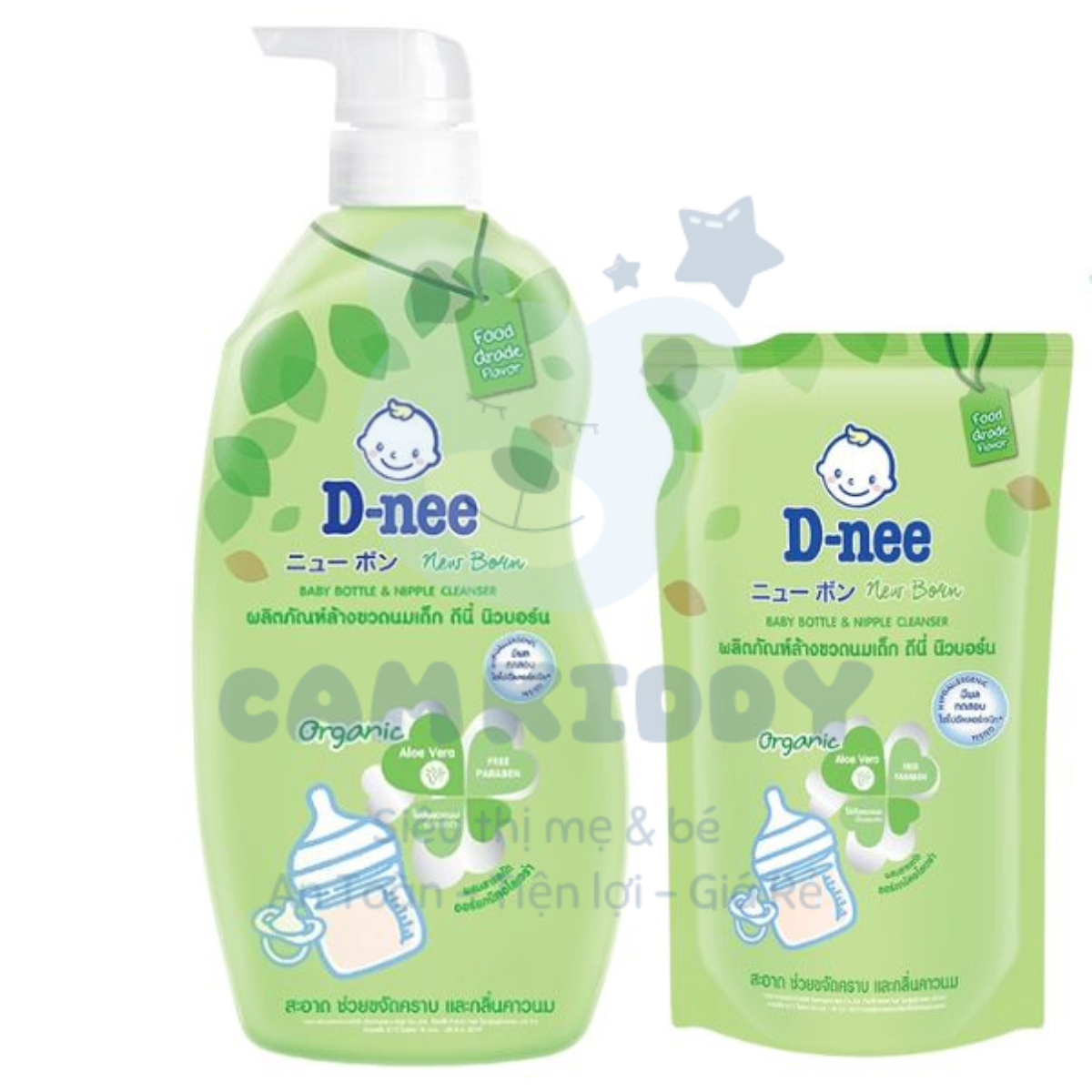 Nước rửa bình sữa Dnee Organic chai 620ml date mới nhất