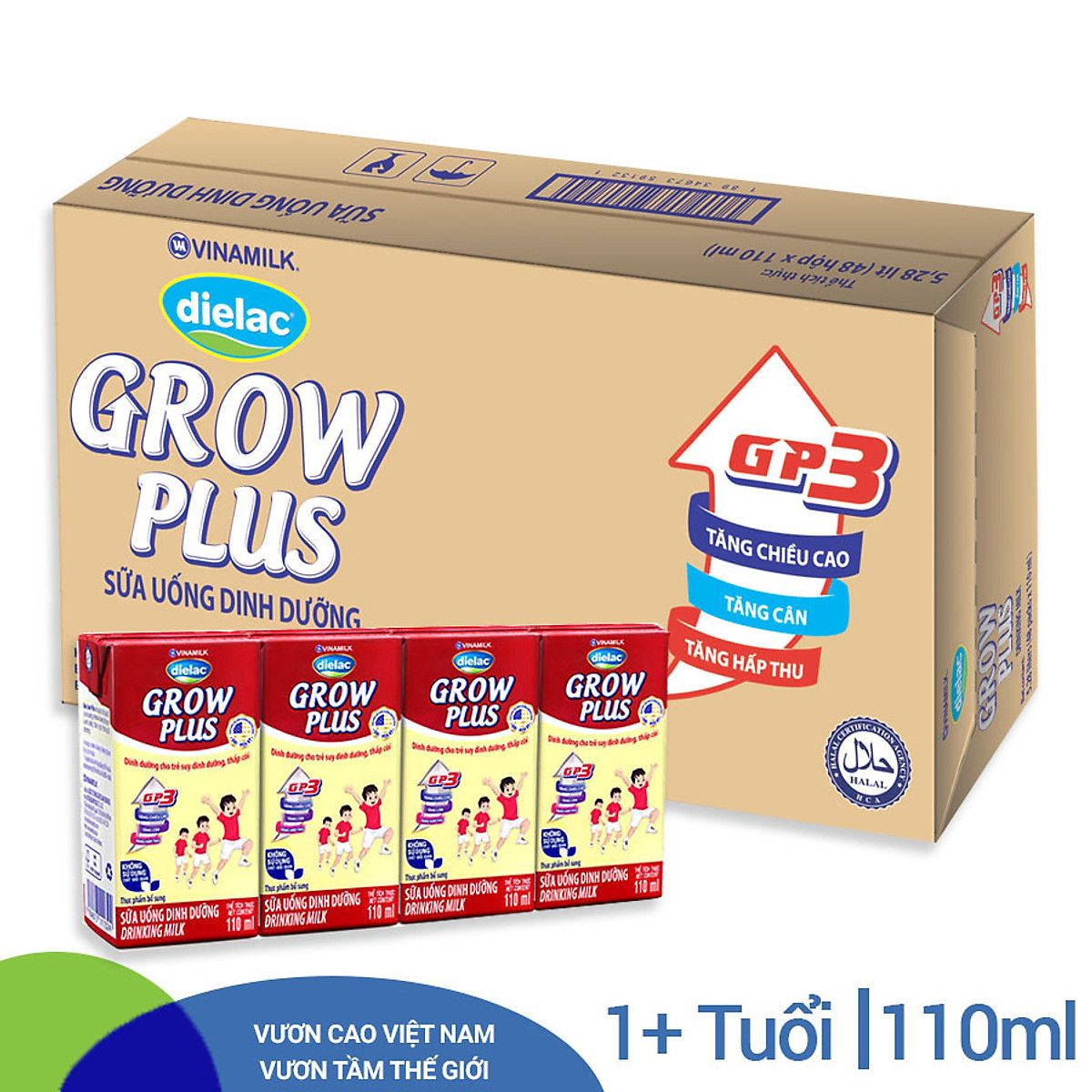 Sữa tươi Grow Plus Vinamilk 110ml