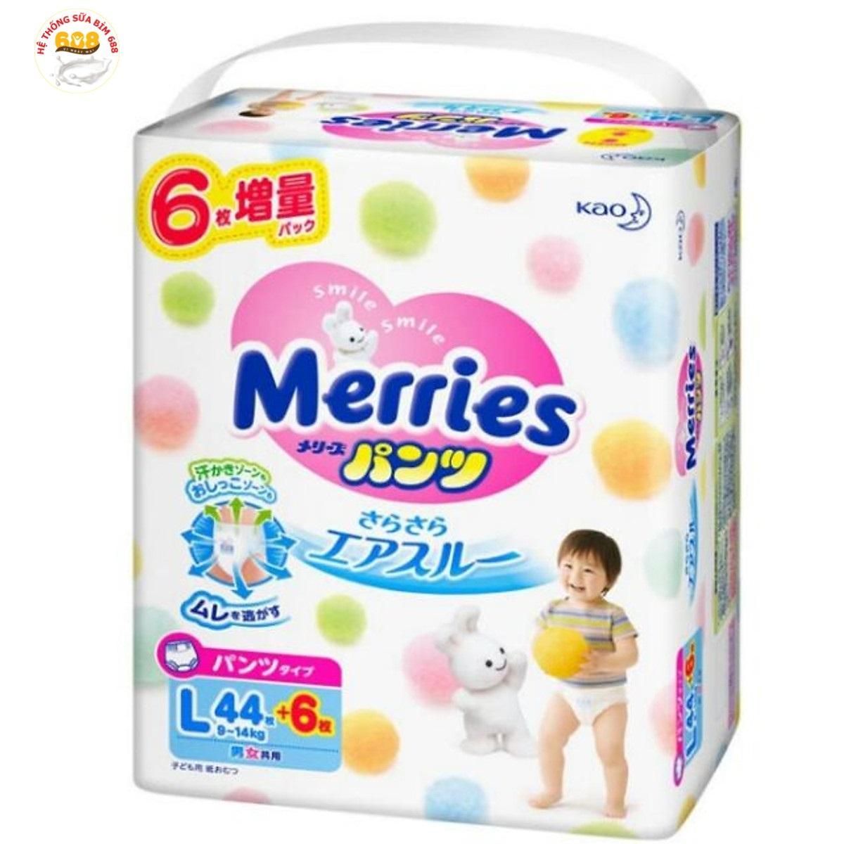 Bỉm Merries nội địa size L