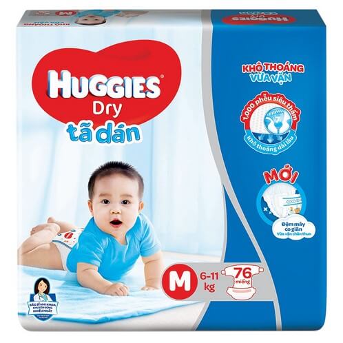 Bỉm Huggies Dán M76