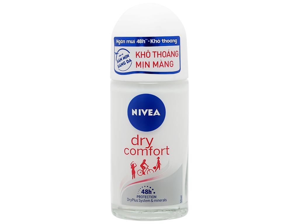 Lăn khử mùi nivea khô thoáng mịn màng Dry Comfort 48h nữ 50ml