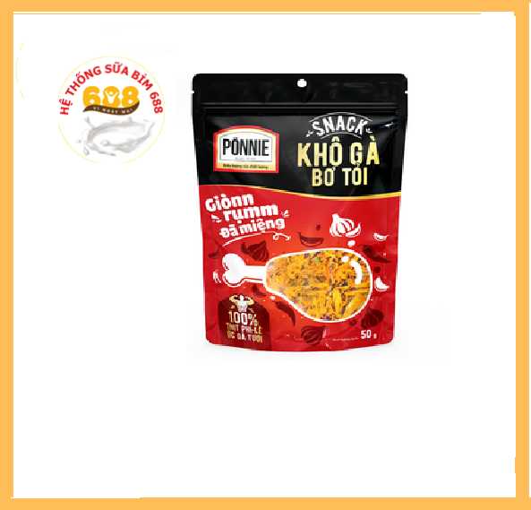 Snack khô gà bơ tỏi ponnie 25g