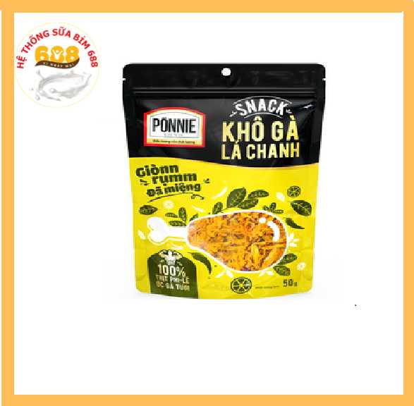 Snack khô gà lá chanh ponnie 25g