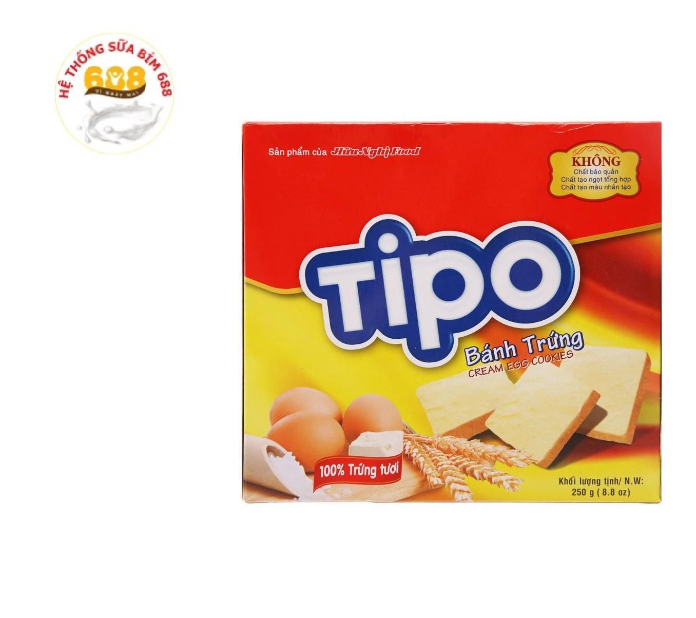 Bánh trứng tipo hộp 250g