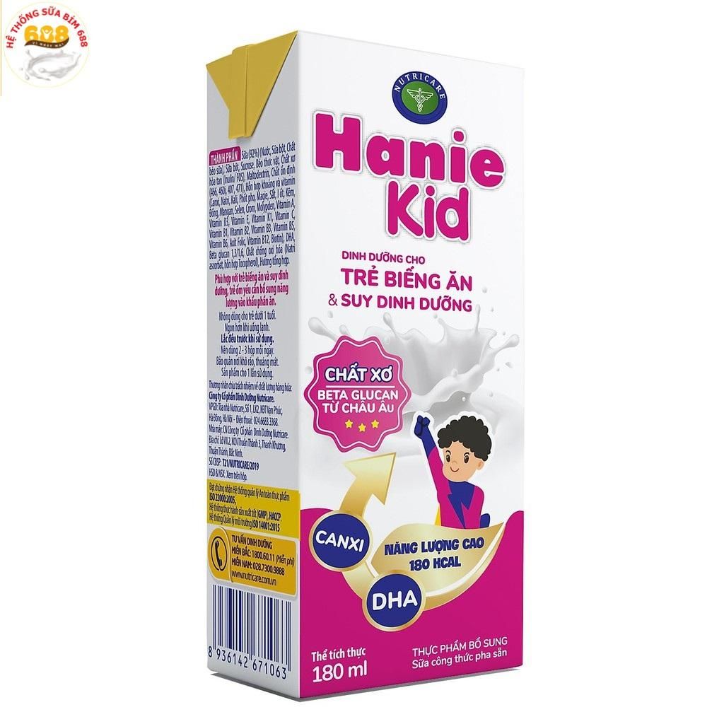 Sữa nước hanie kid 180 ml