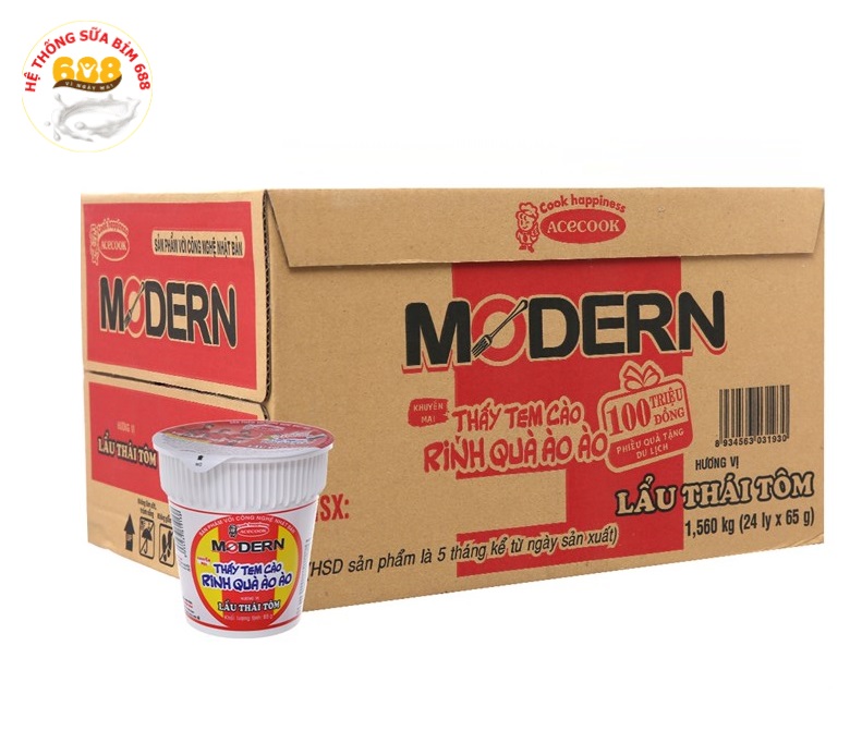 Mì ly modern lẩu thái tôm