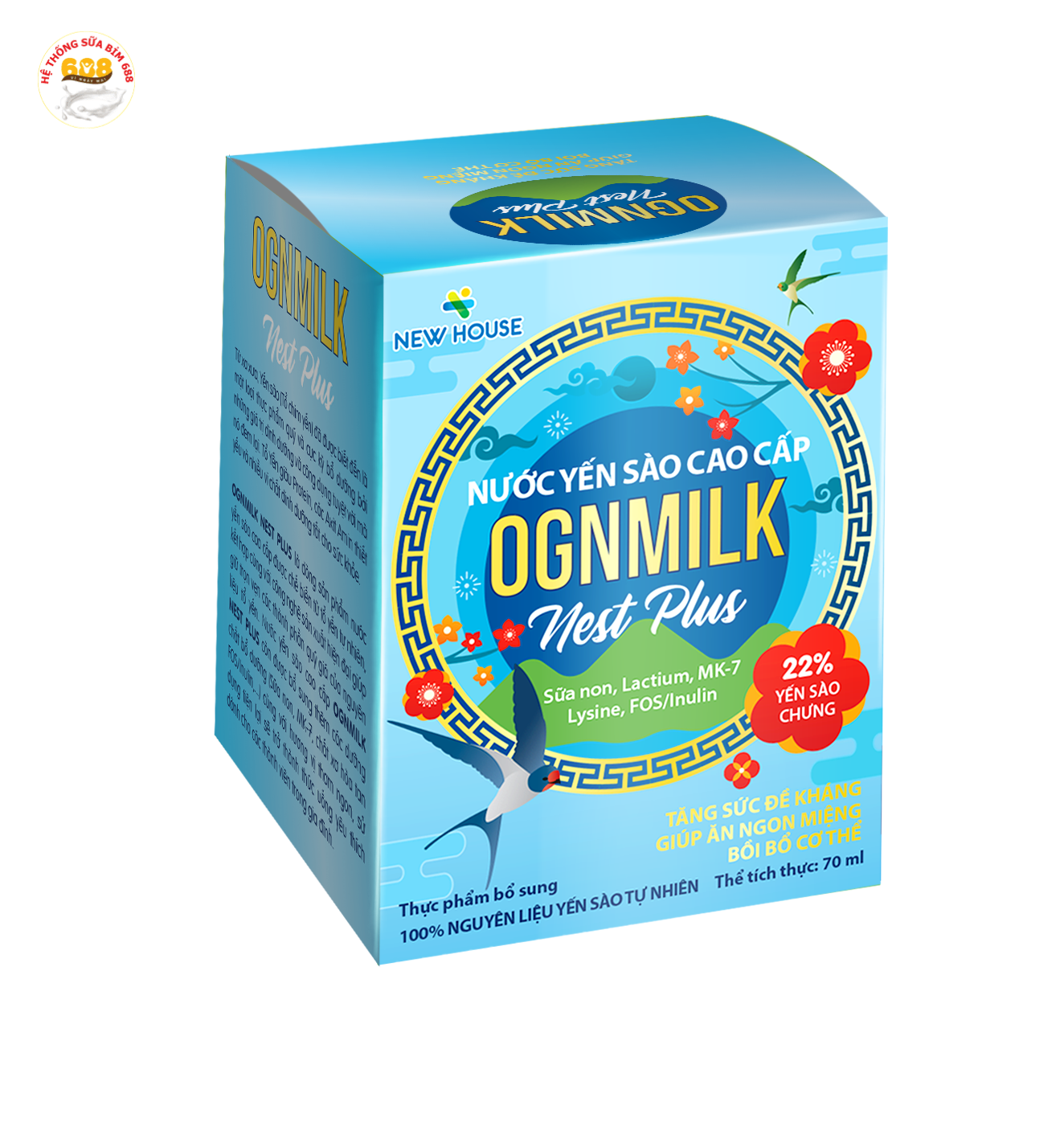 Nước yến sào cao cấp ognmilk tự nhiên (1 lọ)