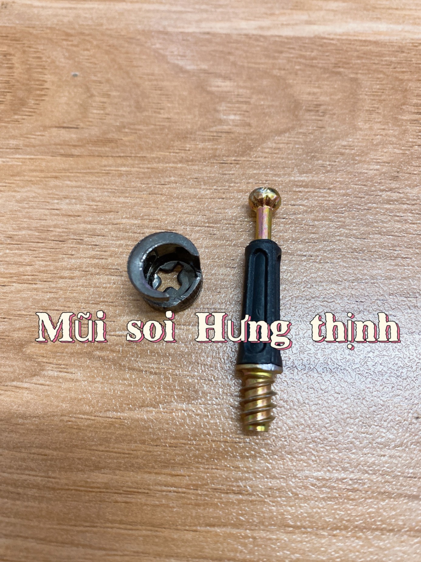 chốt-ốc cam 2 thành phần (100 chiếc) - ỐC ĐEN