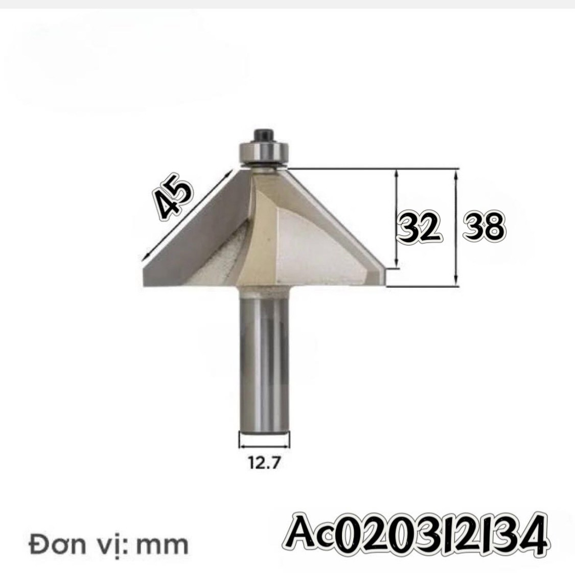 Mũi vát 45º Tideway AC0203.