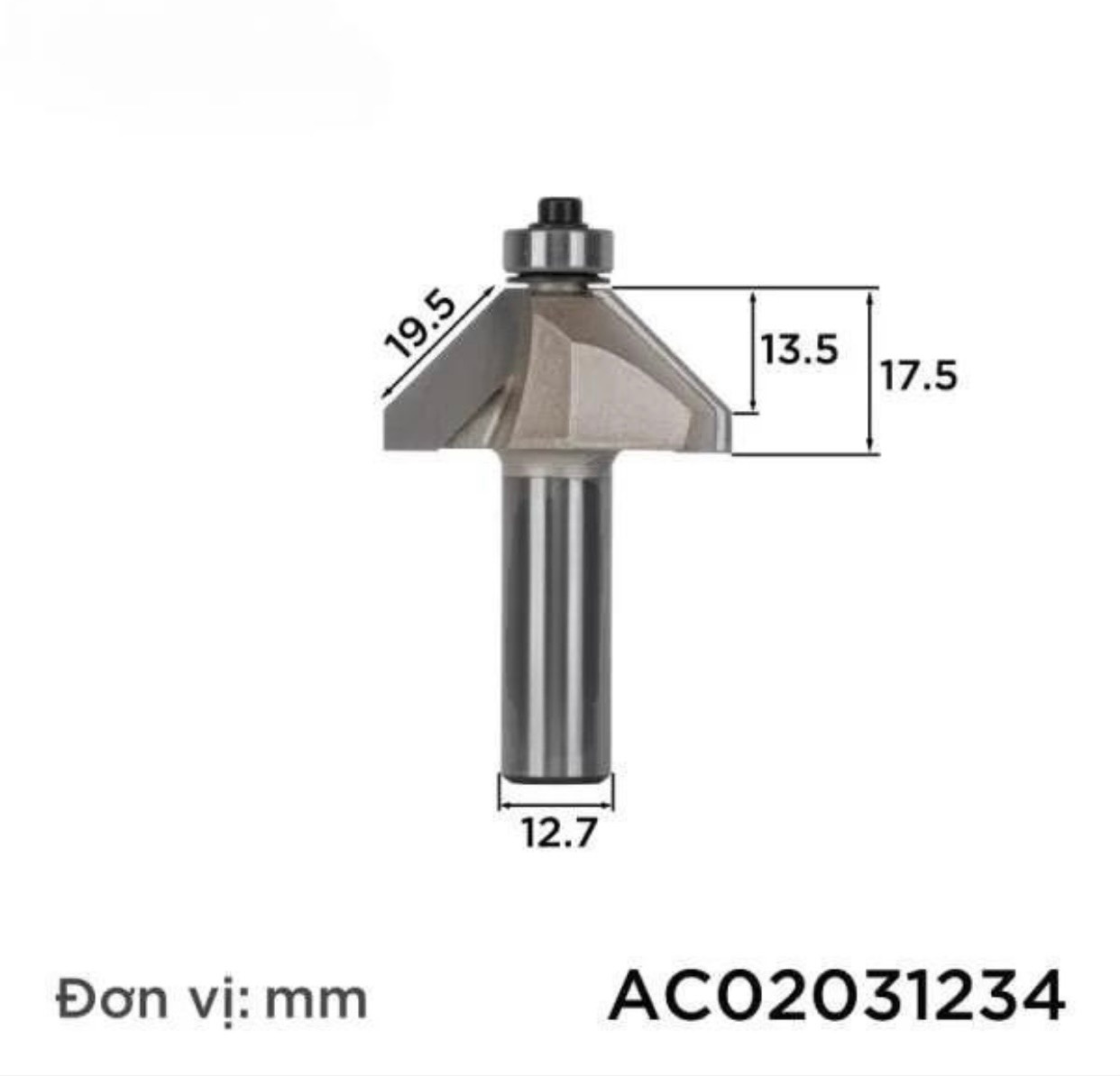 Mũi vát 45º Tideway AC0203.