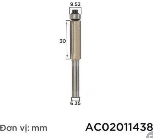 Mũi lấy nền ngắn Tideway AC0102 cốt 6.35 có bi