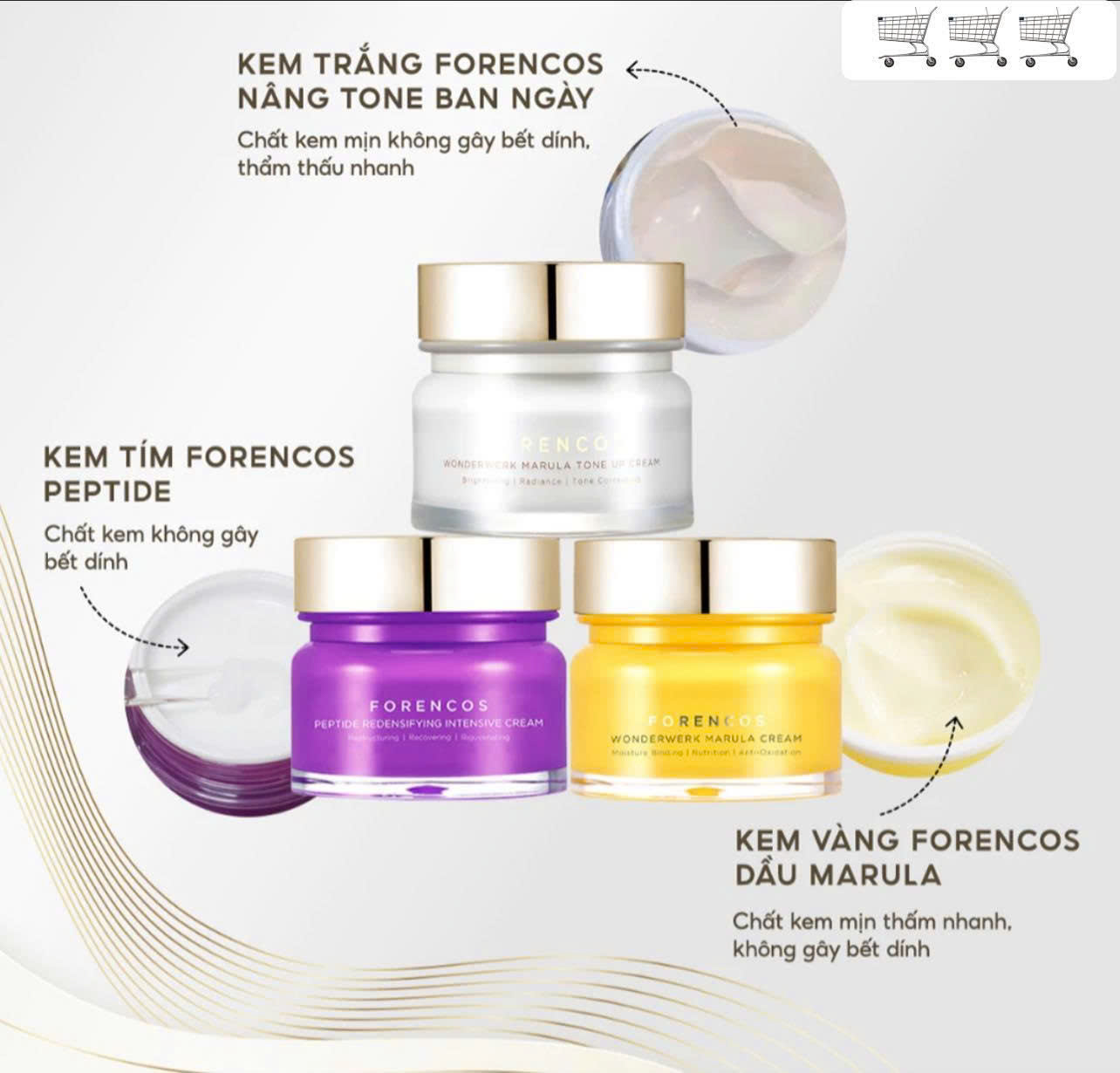 Kem trắng da mờ nám FORENCOS