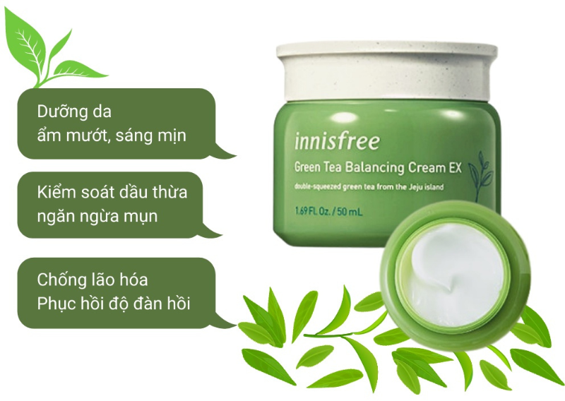 kem dưỡng innisfree trà xanh EX 50ml