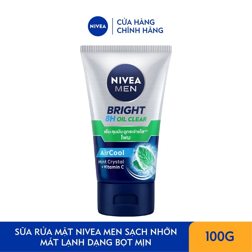 Sữa rửa mặt nivea men acne 8h Air Cool 100g