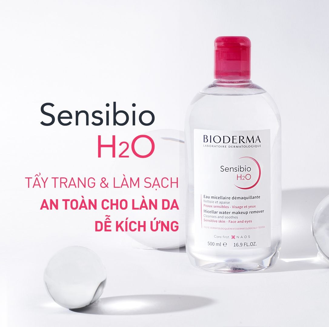 Nước tẩy trang Bioderma nắp hồng 500ml