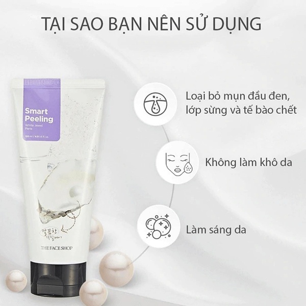 Tẩy da chết The face shop ngọc trai 120ml