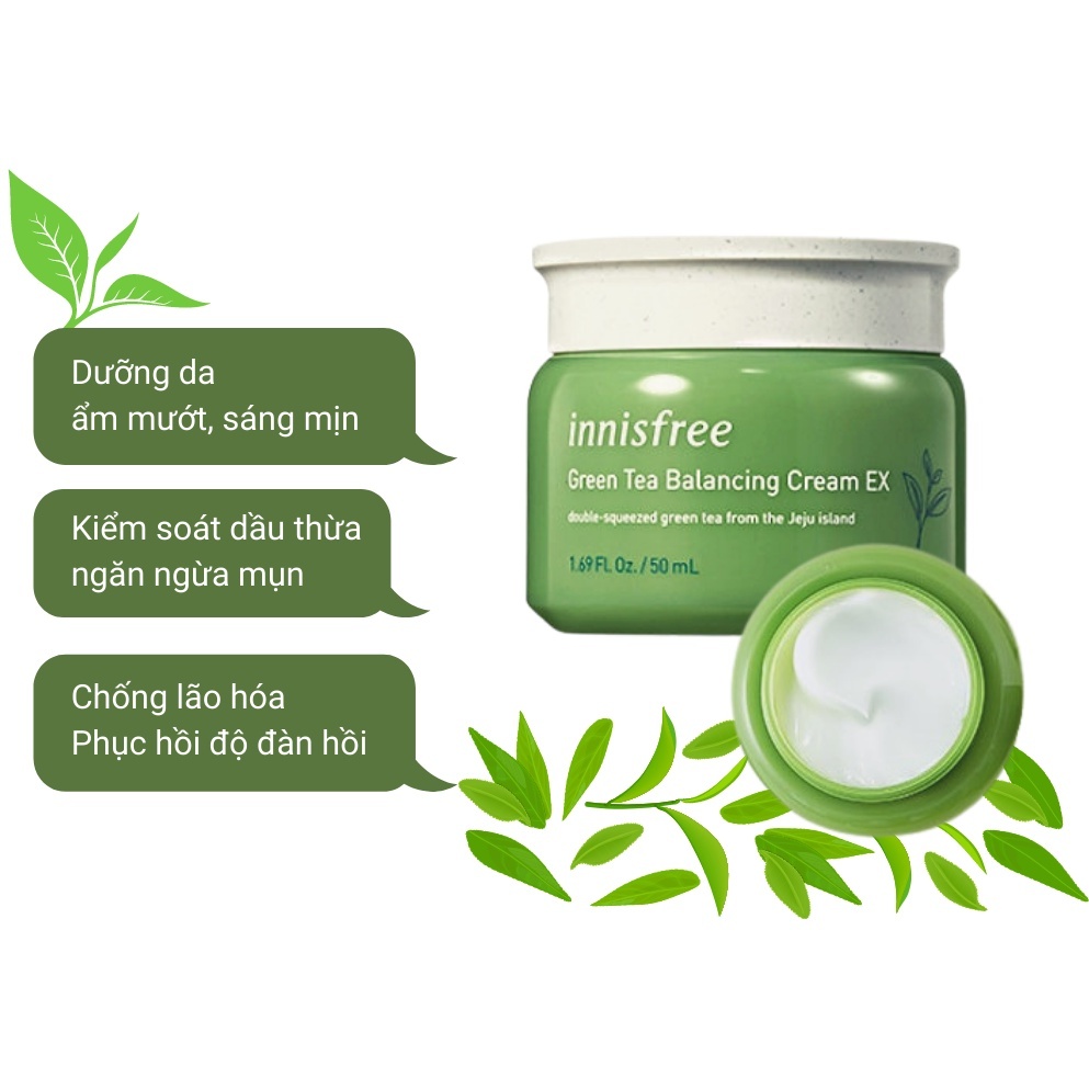 kem dưỡng innisfree trà xanh EX 50ml