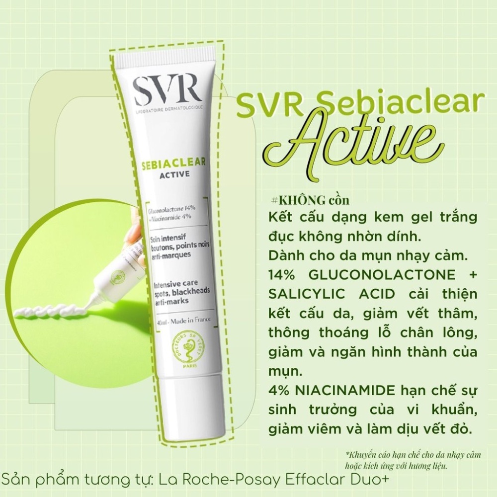 Kem svr active gel sebbiaclear 40ml