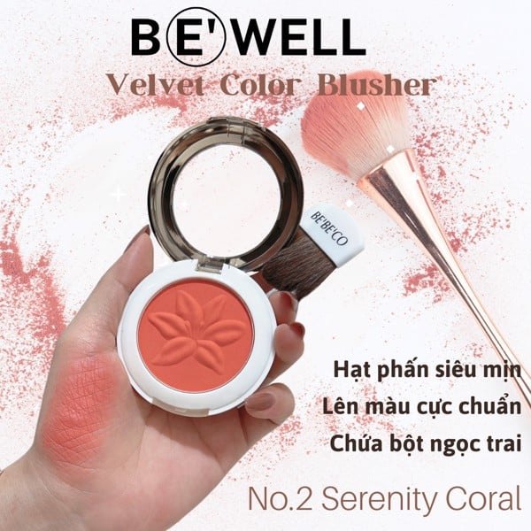 Phấn má hồng bewell velvet color blusher số 02