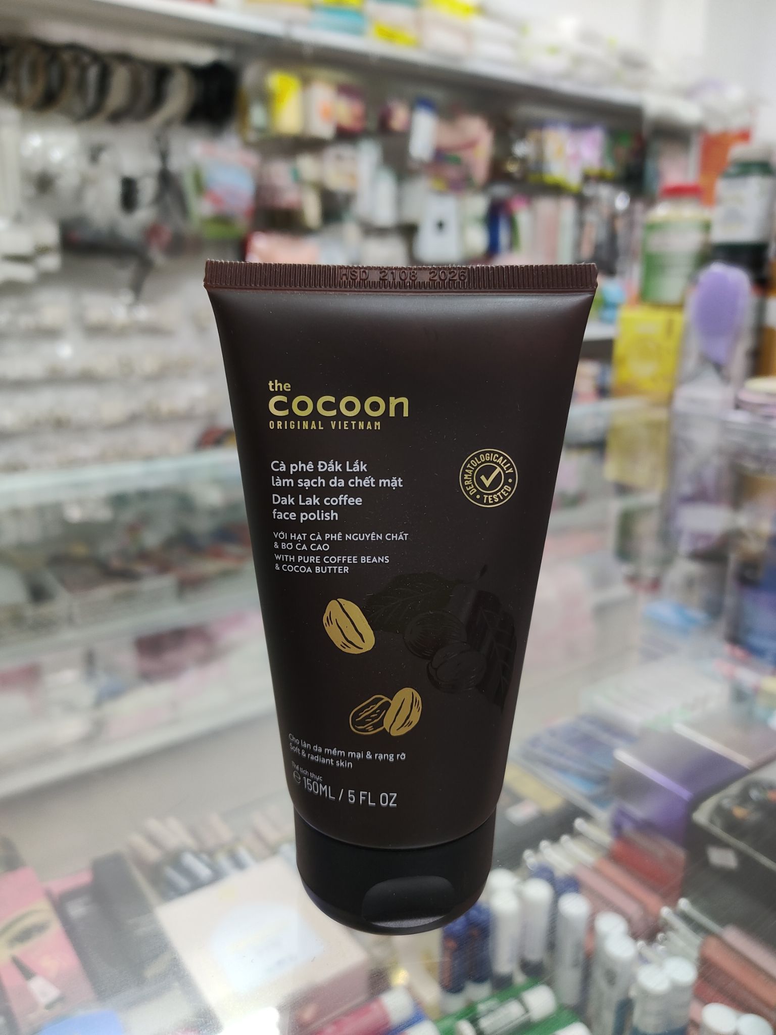 Tẩy da chết mặt cocoon và cacao đăk lăk