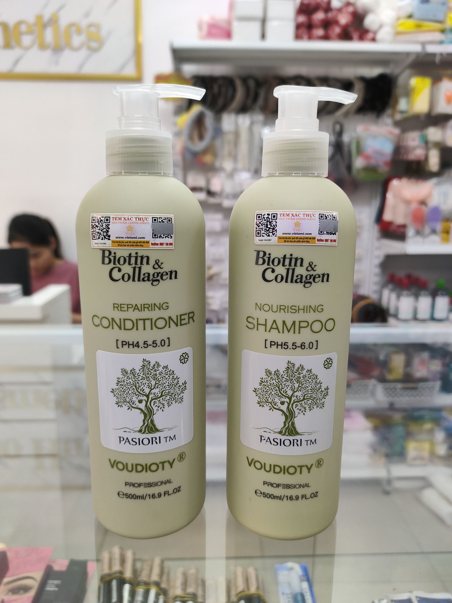 dầu gội biotin collagen xanh lá 500ml