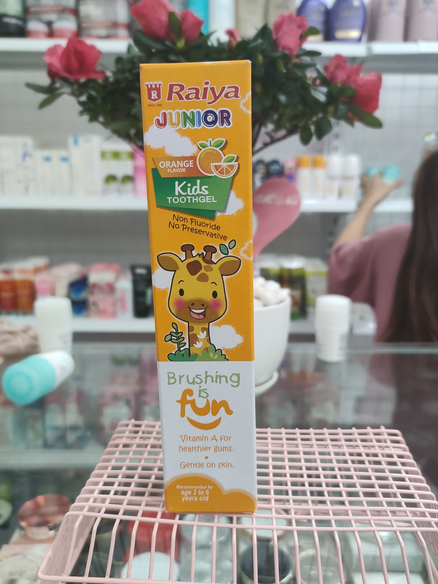 kem đánh răng trẻ em Raiya junior cam 75g