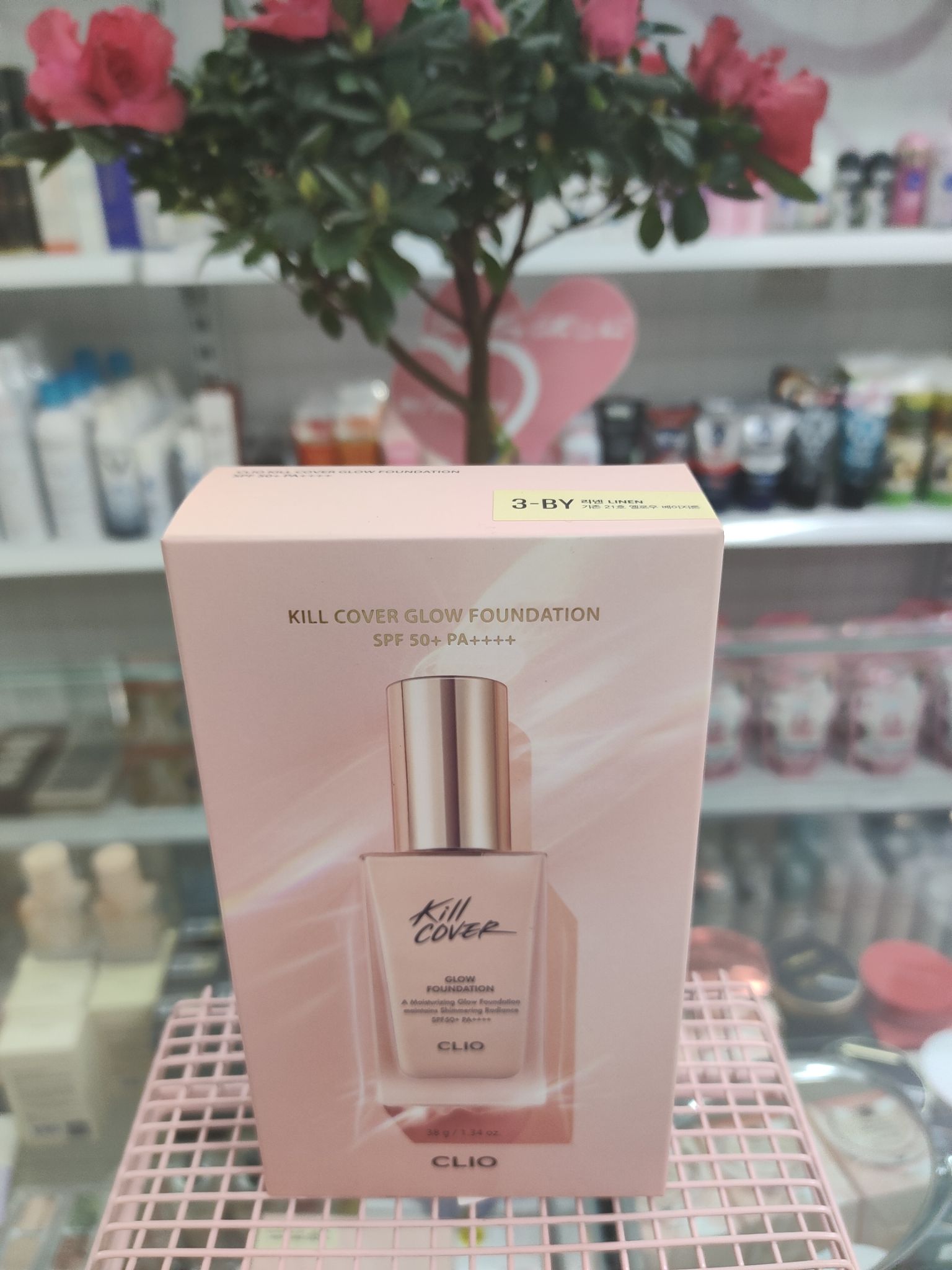 Kem nền clio kill cover hồng kèm cọ- 3BY