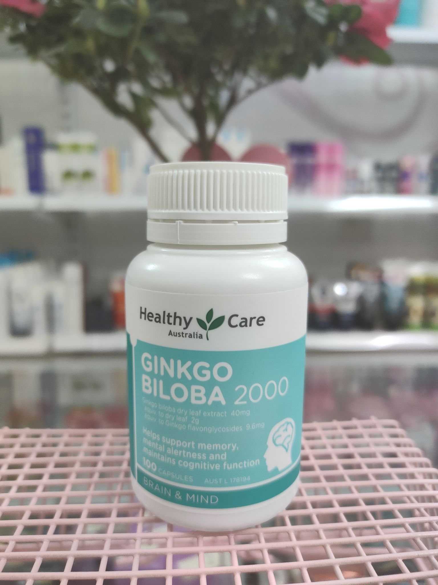 viên uống bổ não heathy care ginko biloba 2000 lọ 100 viên