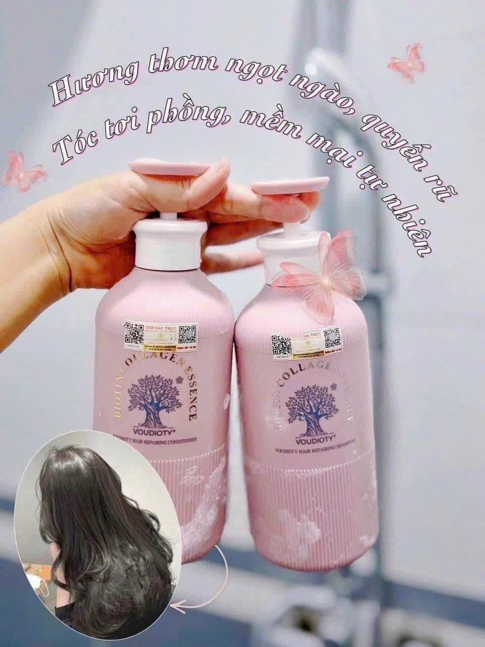 dầu gội biotin pink 500ml( bán theo cặp gội xả)