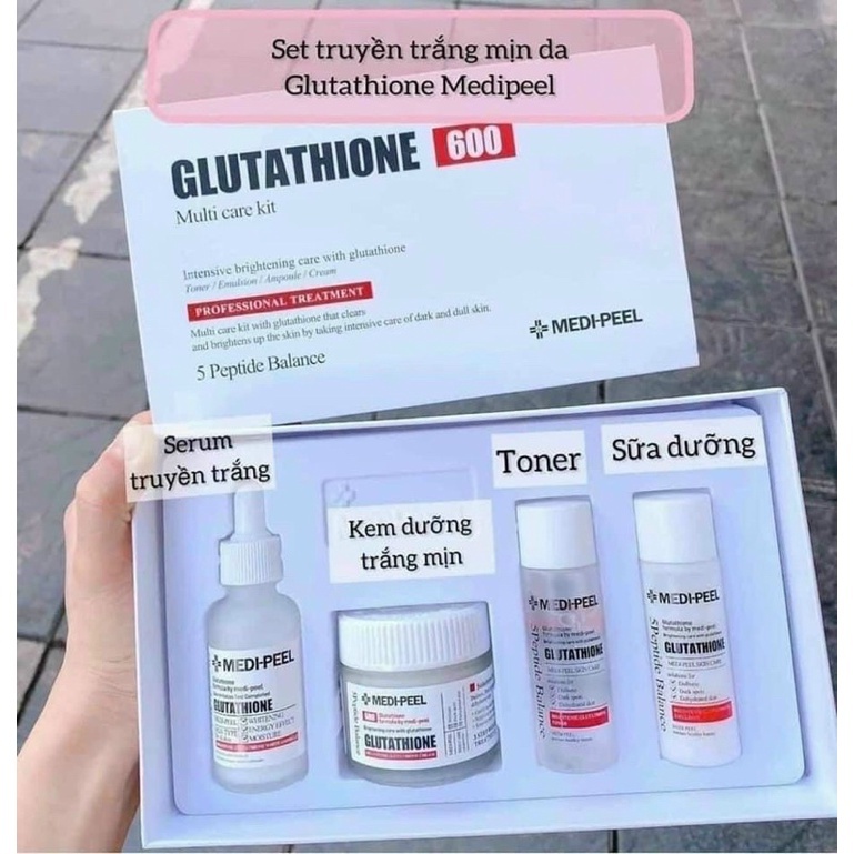 Set dưỡng trắng da Medi-peel Glutathione 600