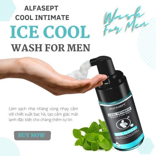 Dung dịch vệ sinh nam dạng bọt Alfasept ice cool 100ml