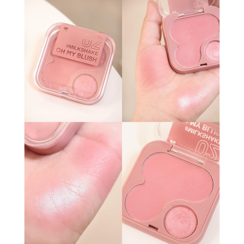 Phấn má kèm highlight Oh My Blush 2in1 Matte & Shimmer 02