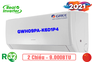 Điều hòa Gree GWH09PA-K6D1P4 2 chiều inverter 9000btu R32. Mới 2021