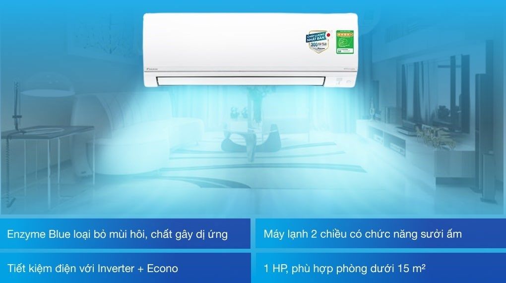 Điều hòa Daikin  FTHF35VAVMV 2 chiều Inverter 1.5 HP Mới 2021