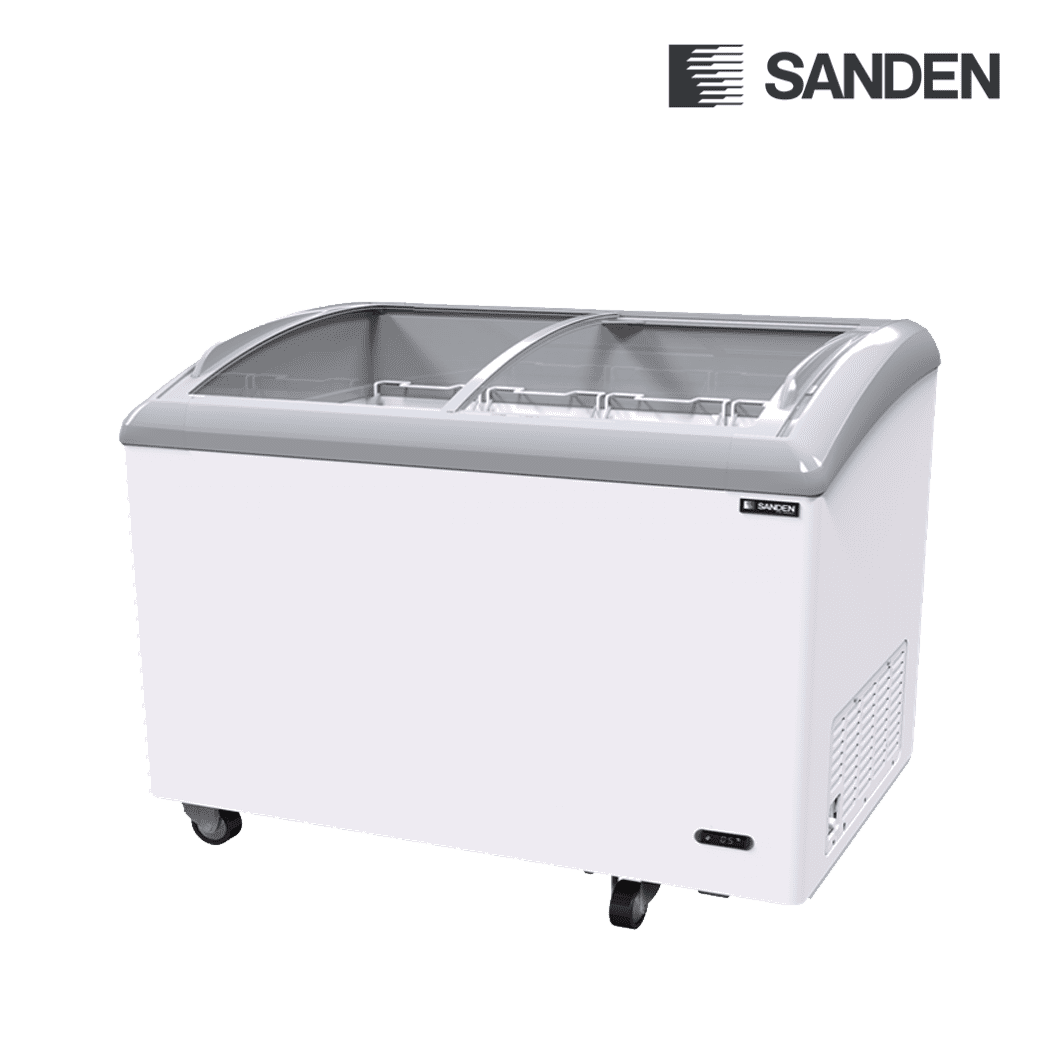 Tủ đông Sanden SNC-0285 cánh kính cong 1 chế độ 270L