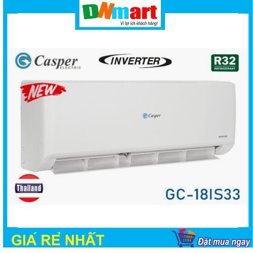 Điều hòa Casper GC-18IS33 1 chiều inverter R32, năm 2022