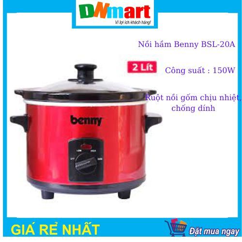 Nồi hầm nấu chậm Benny BSL-20A dung tích 2L