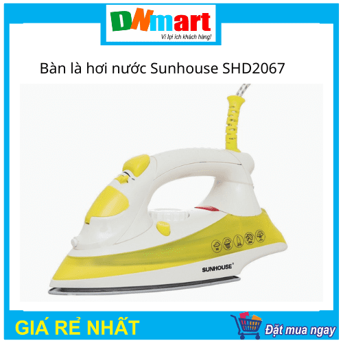 Bàn là hơi nước Sunhouse SHD2067 mặt để ceramic