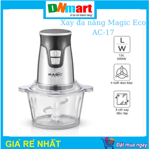 Máy xay đa năng Magic Eco AC-17, 3 cối độc lập, CS 500W