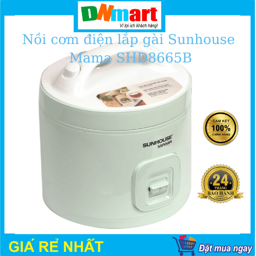 Nồi cơm điện Sunhouse Mama SHD8665B nắp gài 1.8L