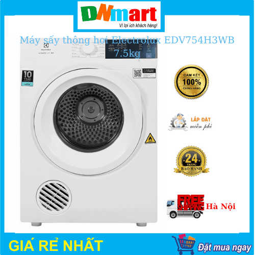 Máy sấy thông hơi Electrolux EDV754H3WB 7.5kg