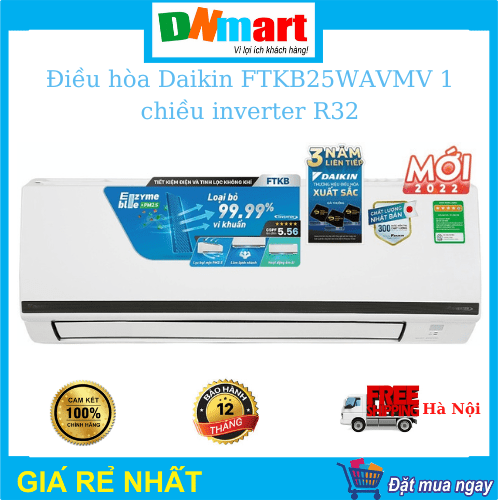 Điều hòa Daikin FTKB25WAVMV 1 chiều inverter 9000btu R32