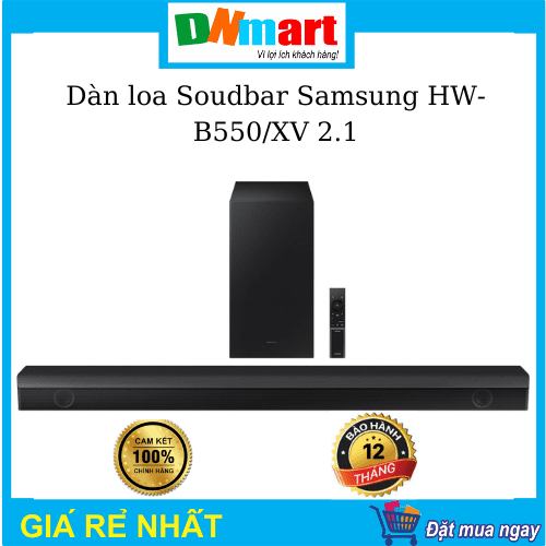 Dàn loa Soudbar Samsung HW-B550/XV 2.1, Công suất 410W