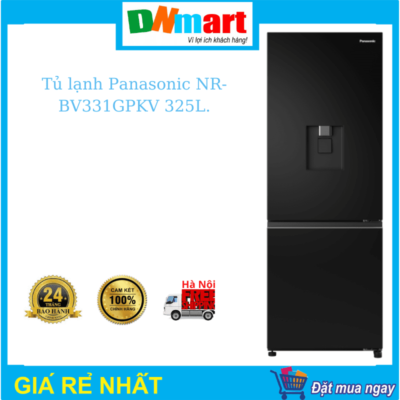 Tủ lạnh Panasonic NR-BV331CPKV inverter 300L, Làm đá tự động