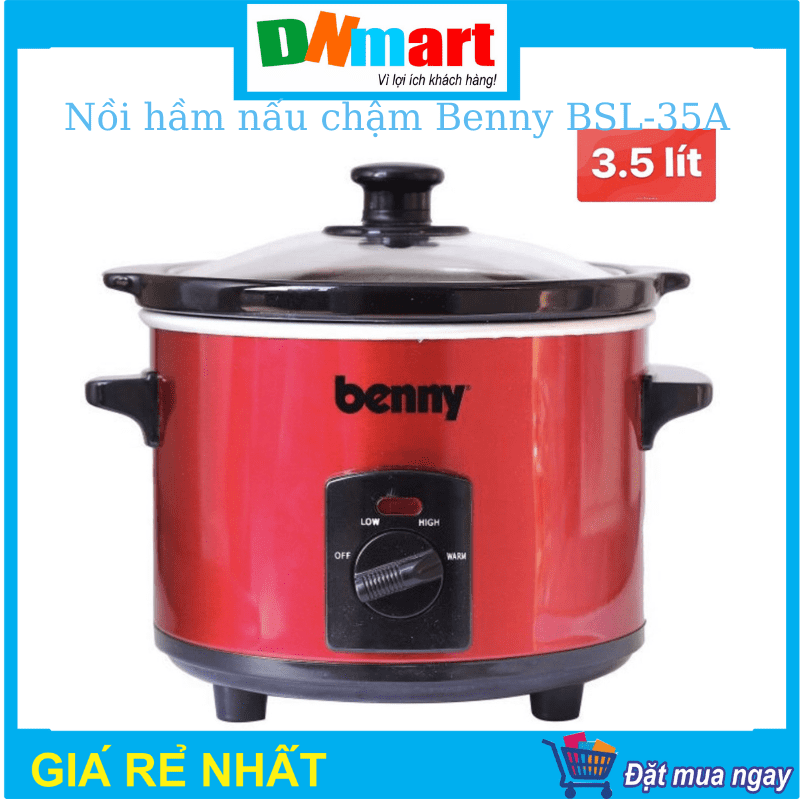 Nồi hầm nấu chậm Benny BSL-35A, dung tích 3.5L